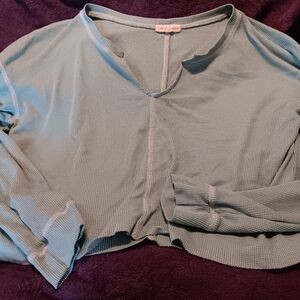 Teal Cropped Thermal